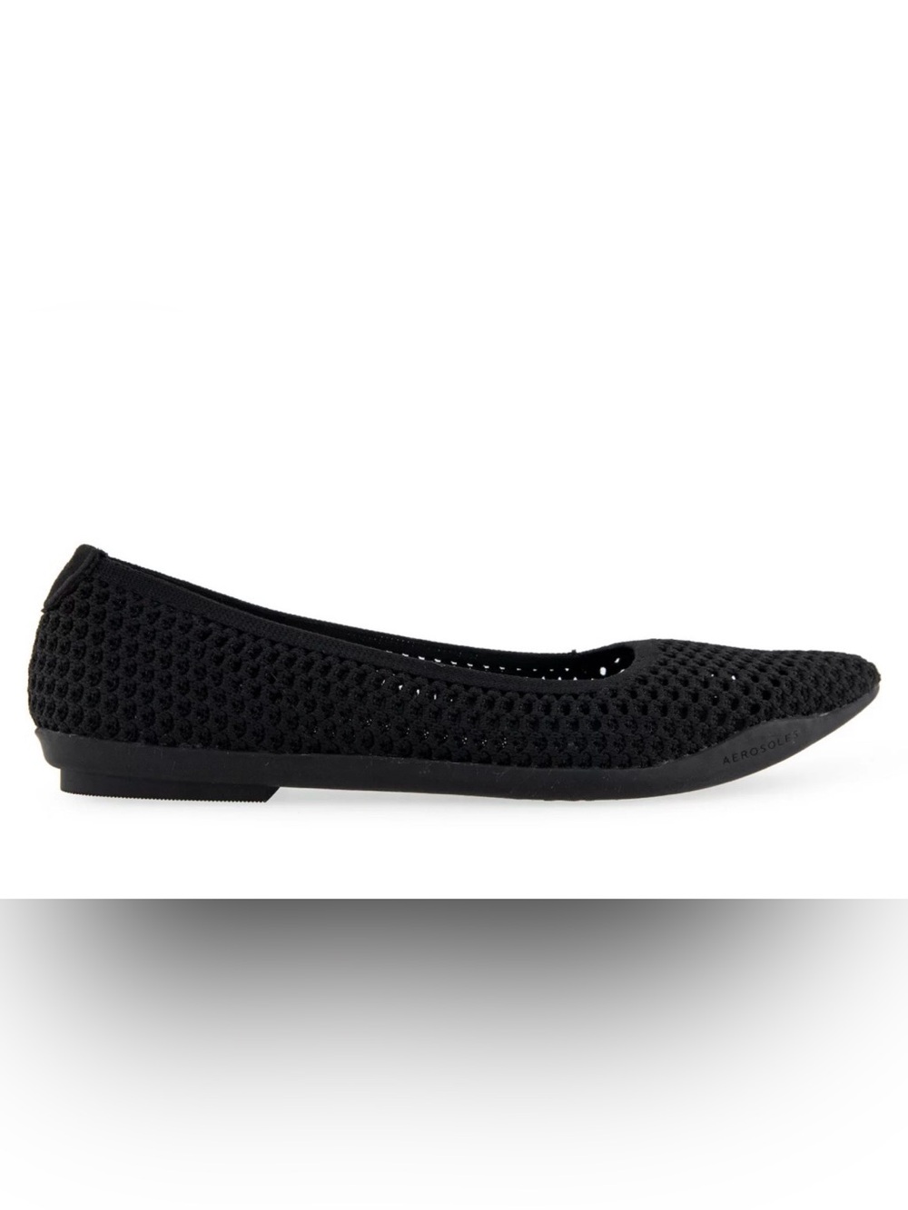 NIB Aerosoles Black Danielle Knit Ballet Flat Shoes- 8 - Picture 2 of 6